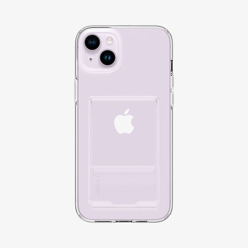 ACS04832 - iPhone 14 Pro Max Case Crystal Slot in crystal clear showing the back with card in slot